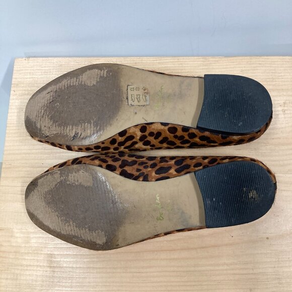 Boden Ines Loafers, Size 6, 36.5 Leather Calf Hair Animal Print Tassels Flats - Picture 7 of 12
